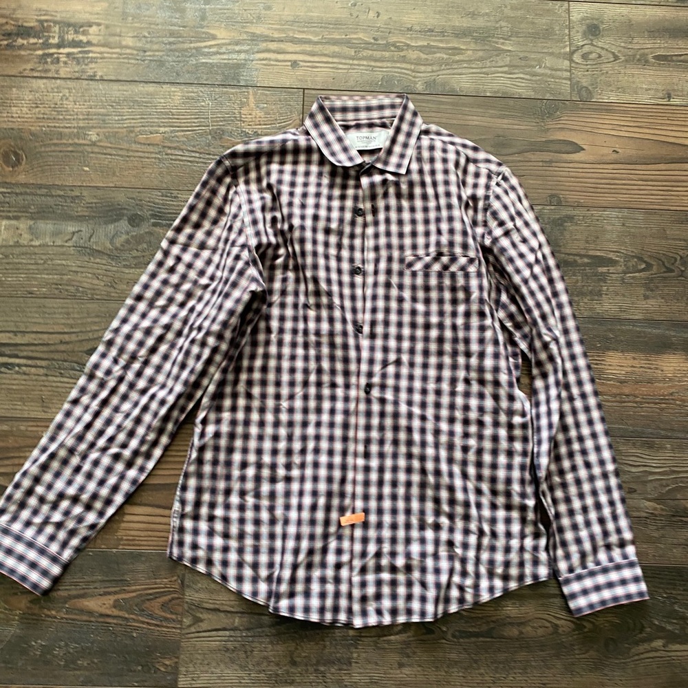 TOPMAN CHECKERED BUTTON DOWN